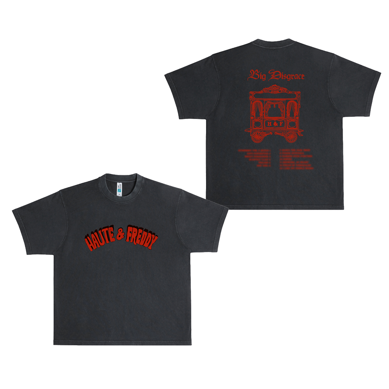 BIG DISGRACE CHARCOAL TEE