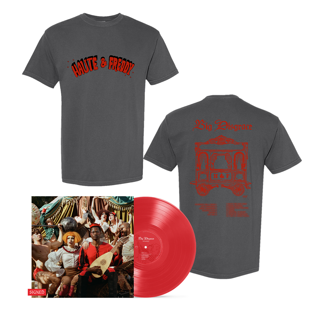 BIG DISGRACE - SIGNED VINYL + TEE PACK
