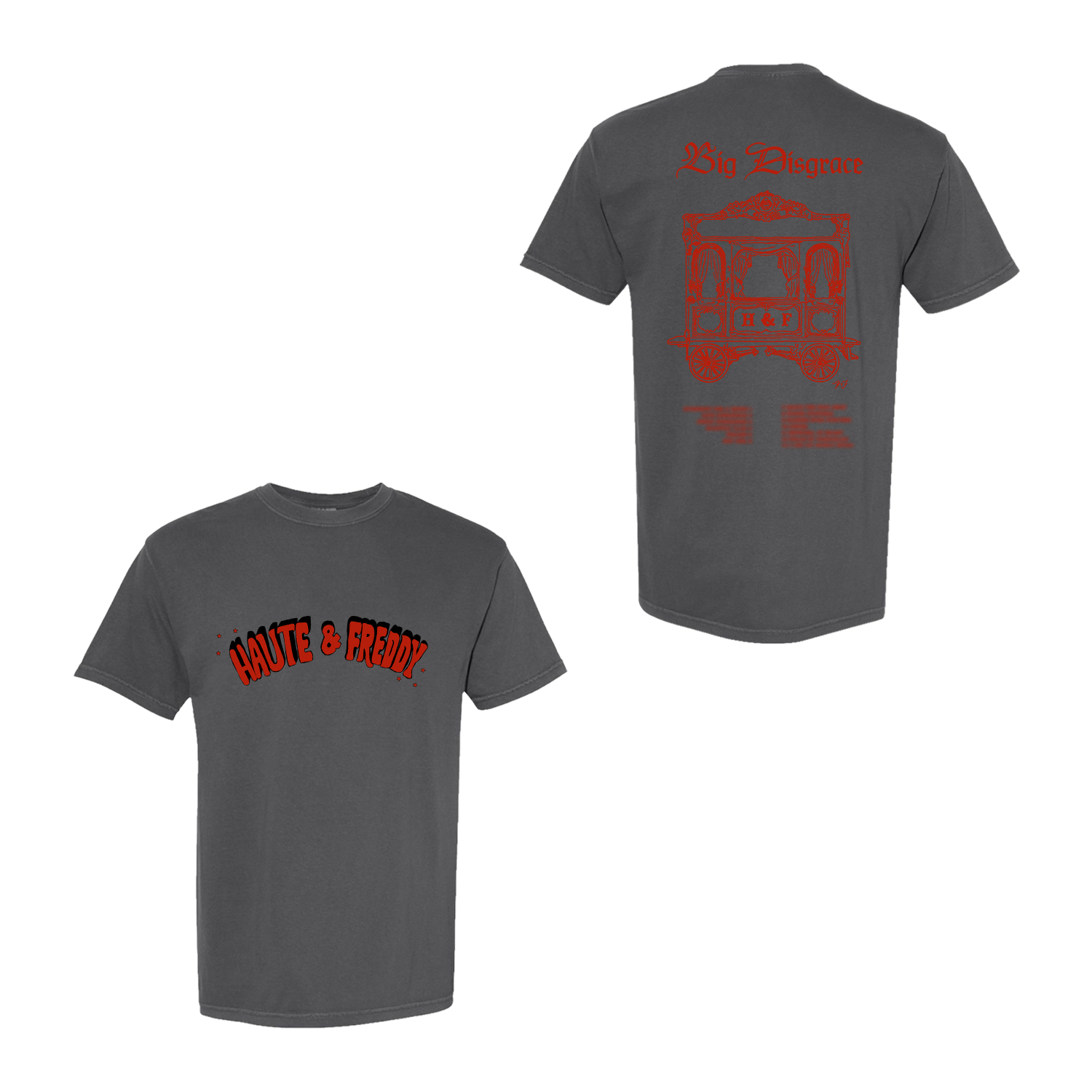 BIG DISGRACE CHARCOAL TEE