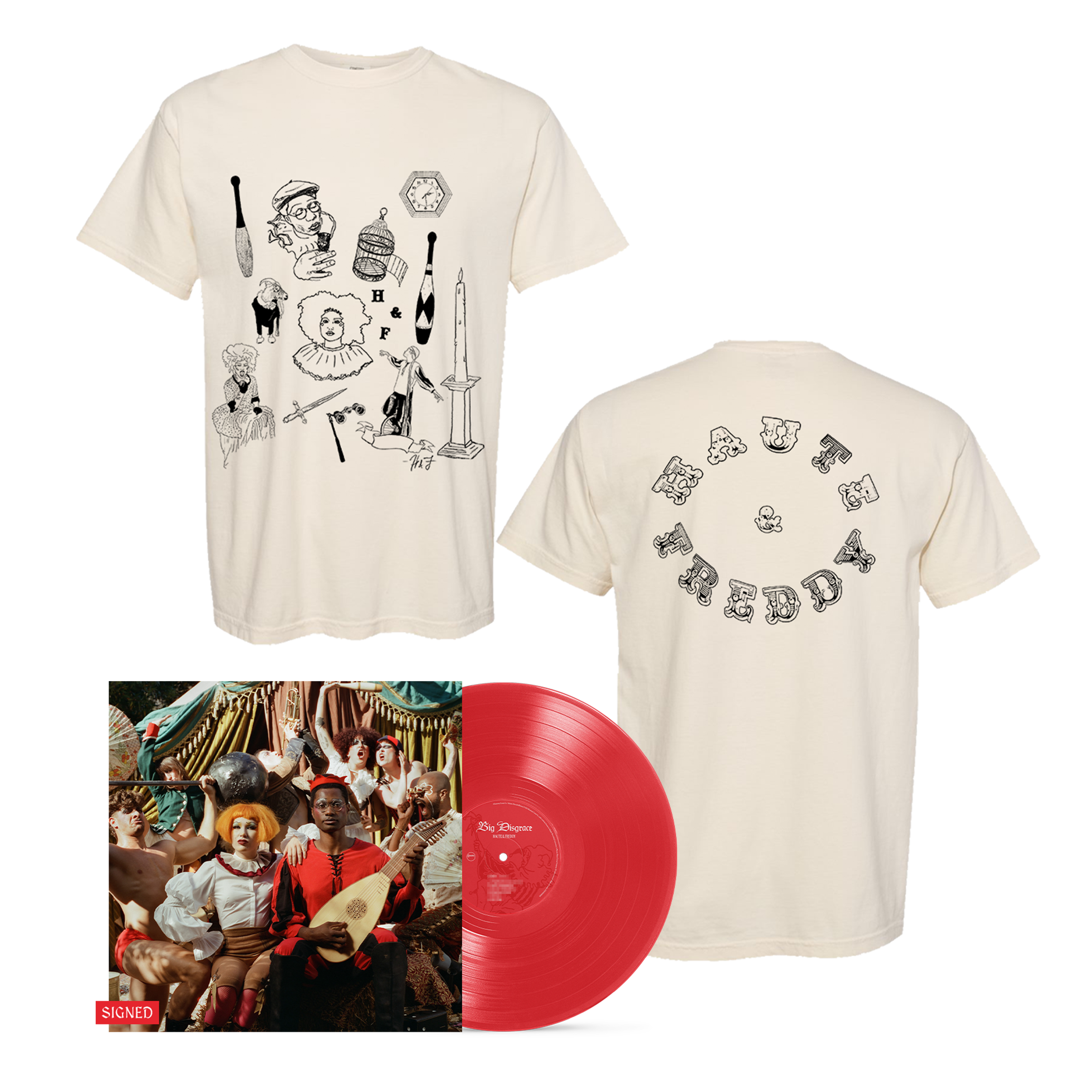 BIG DISGRACE - SIGNED VINYL + EASTER EGG TEE PACK